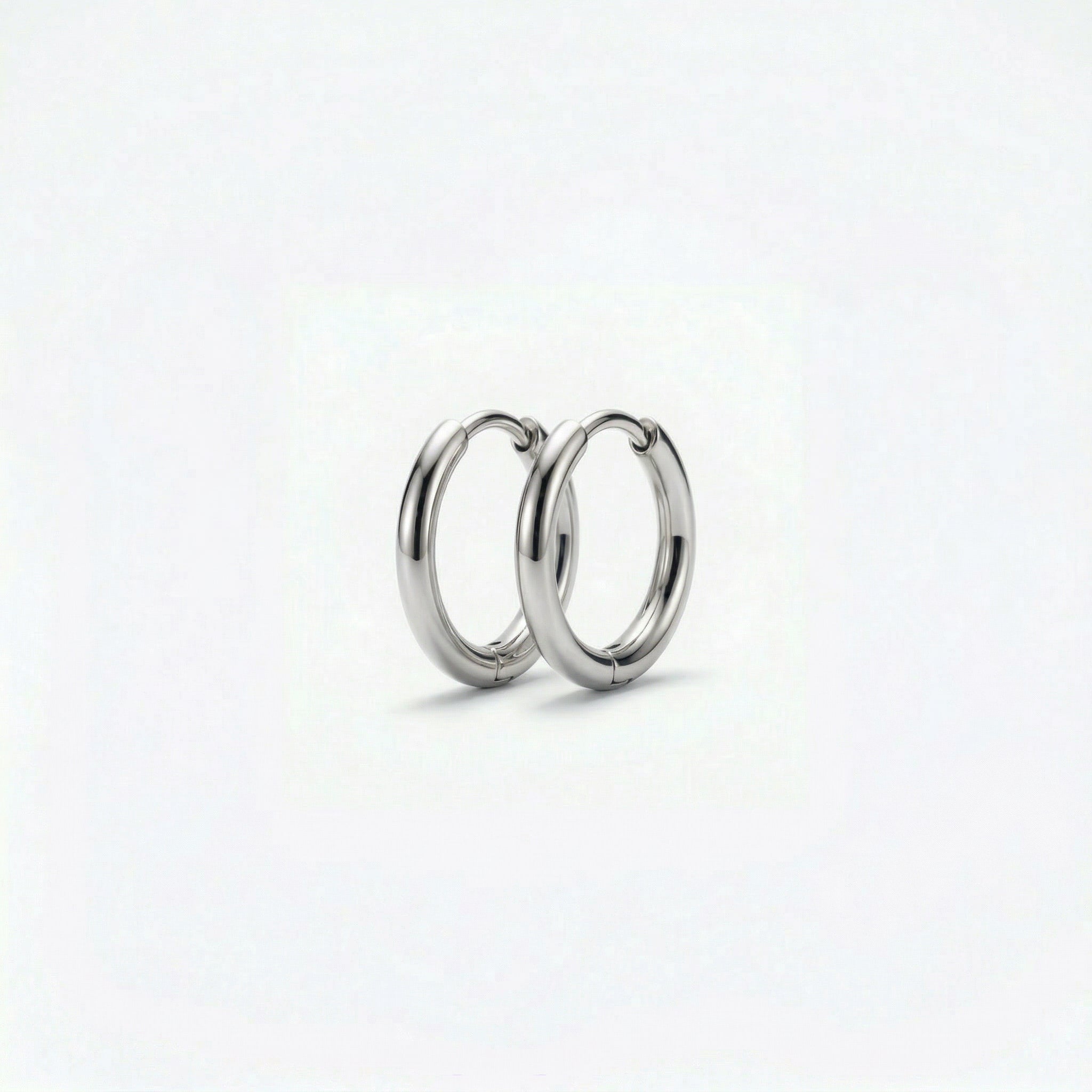 Silver hoop earrings