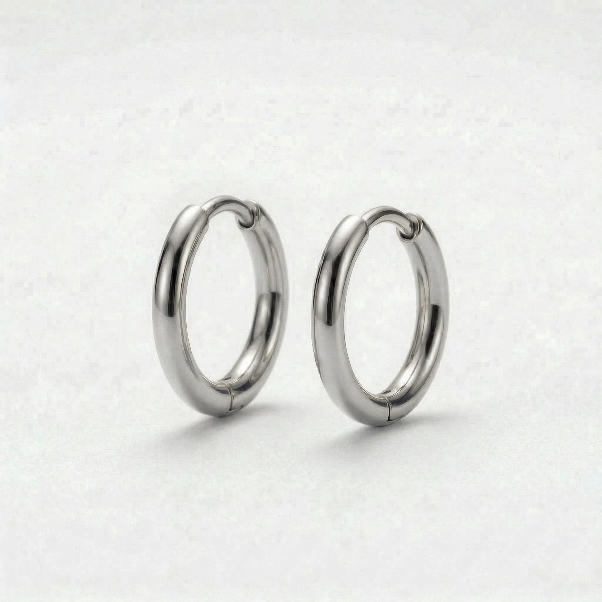 Silver hoop earrings