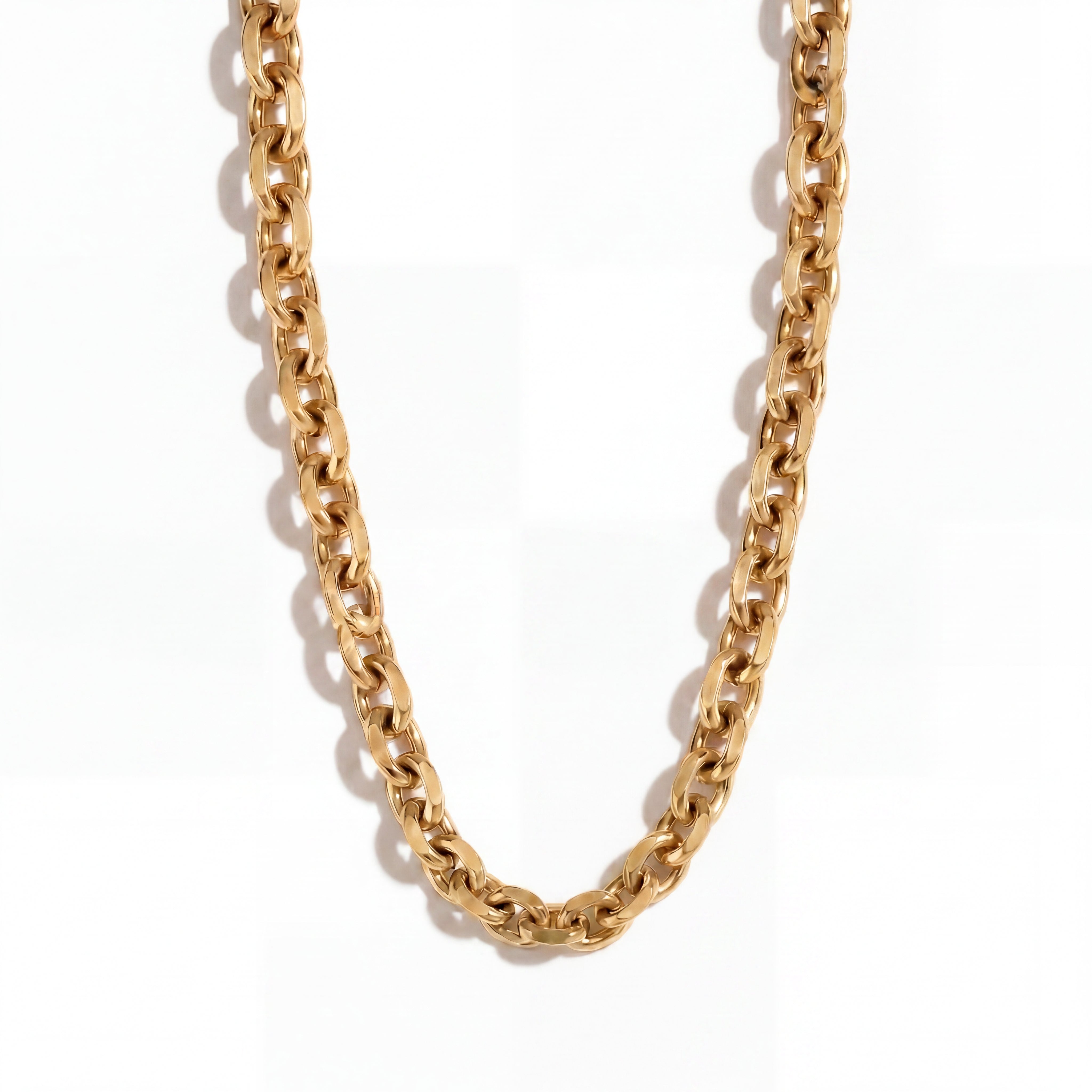 Chunky Cable Chain Halskæde Guldbelagt