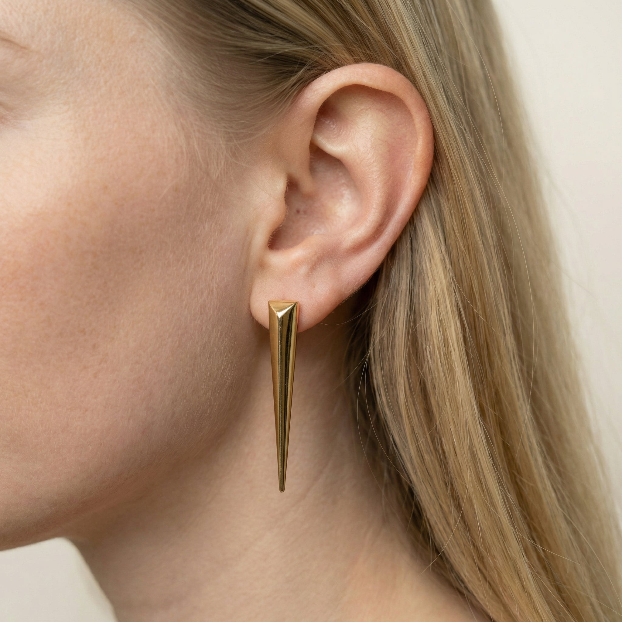 Chunky Dagger Ørering Guldbelagt