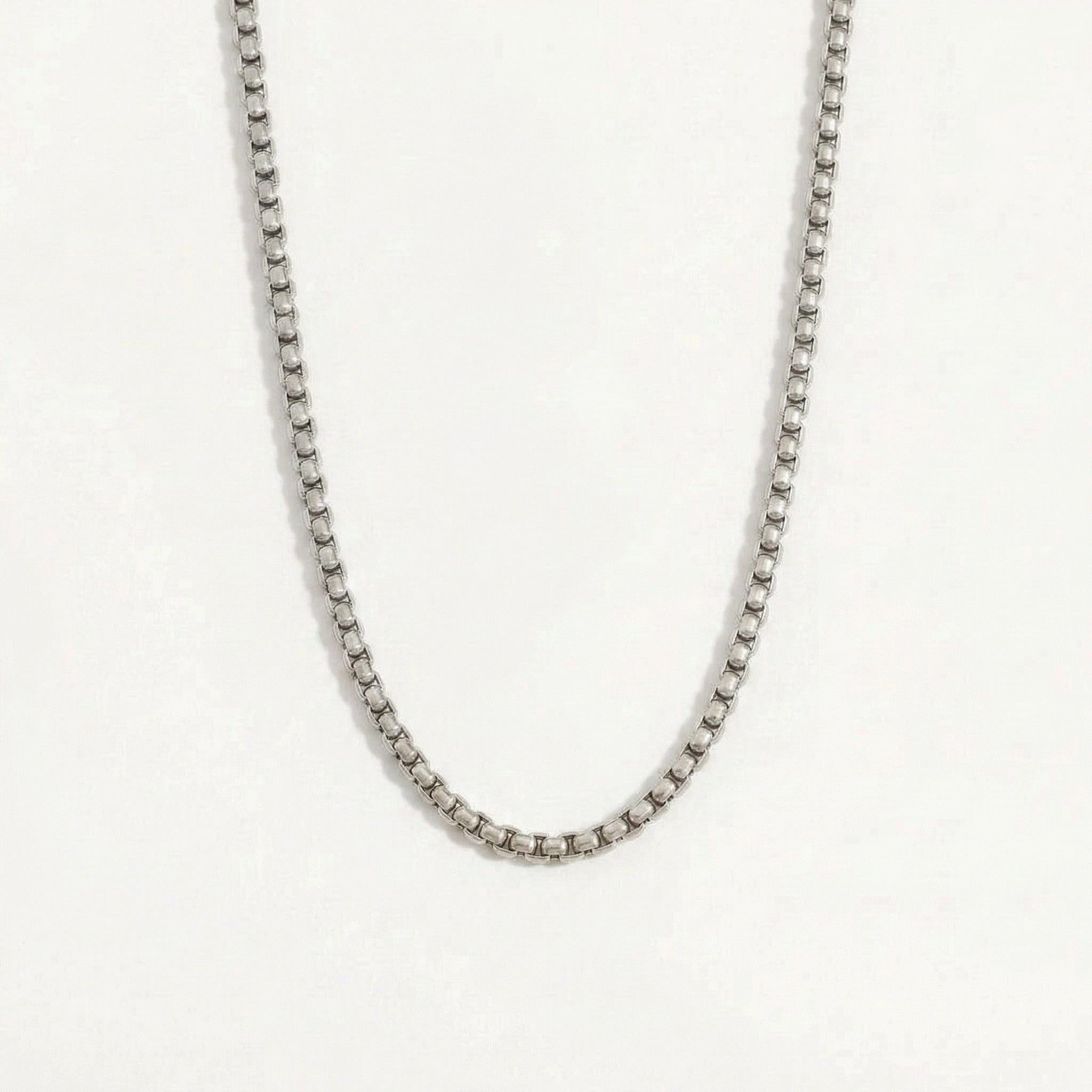 Classic Box Chain Halskæde Sølvfarvet