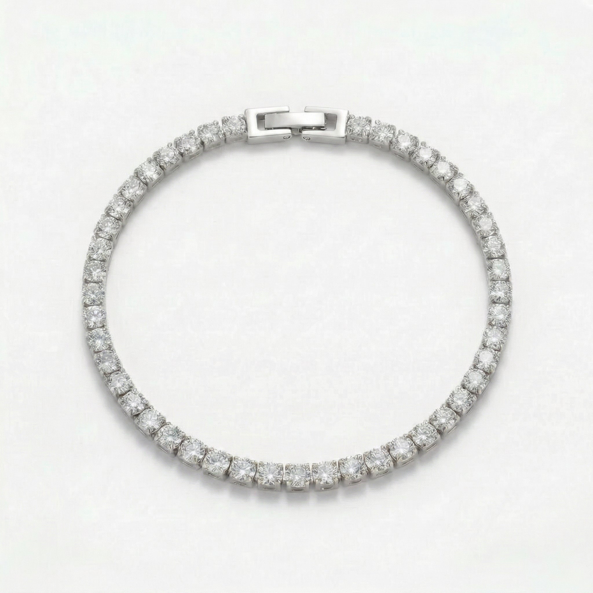 Classic Tennis Armbånd 3mm Sølvfarvet