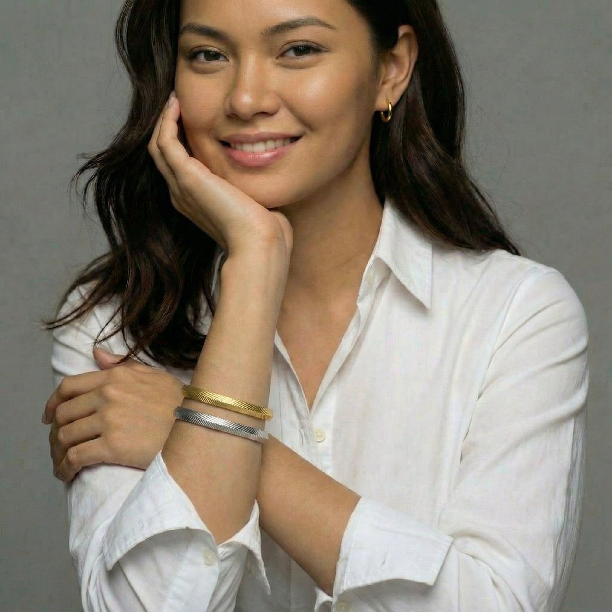 Sun Statement Bangle Sølvfarvet