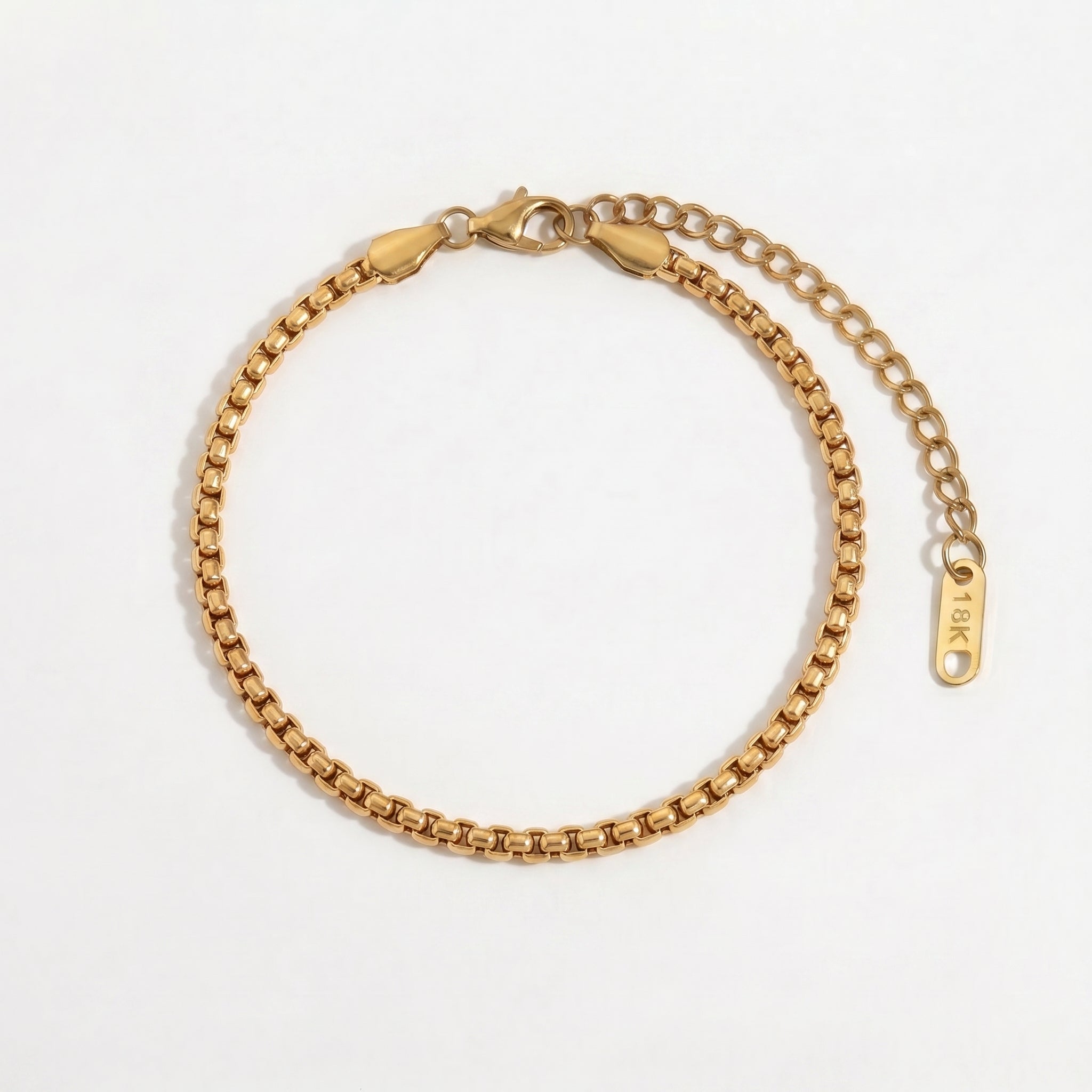 Classic Box Chain Armbånd Guldbelagt