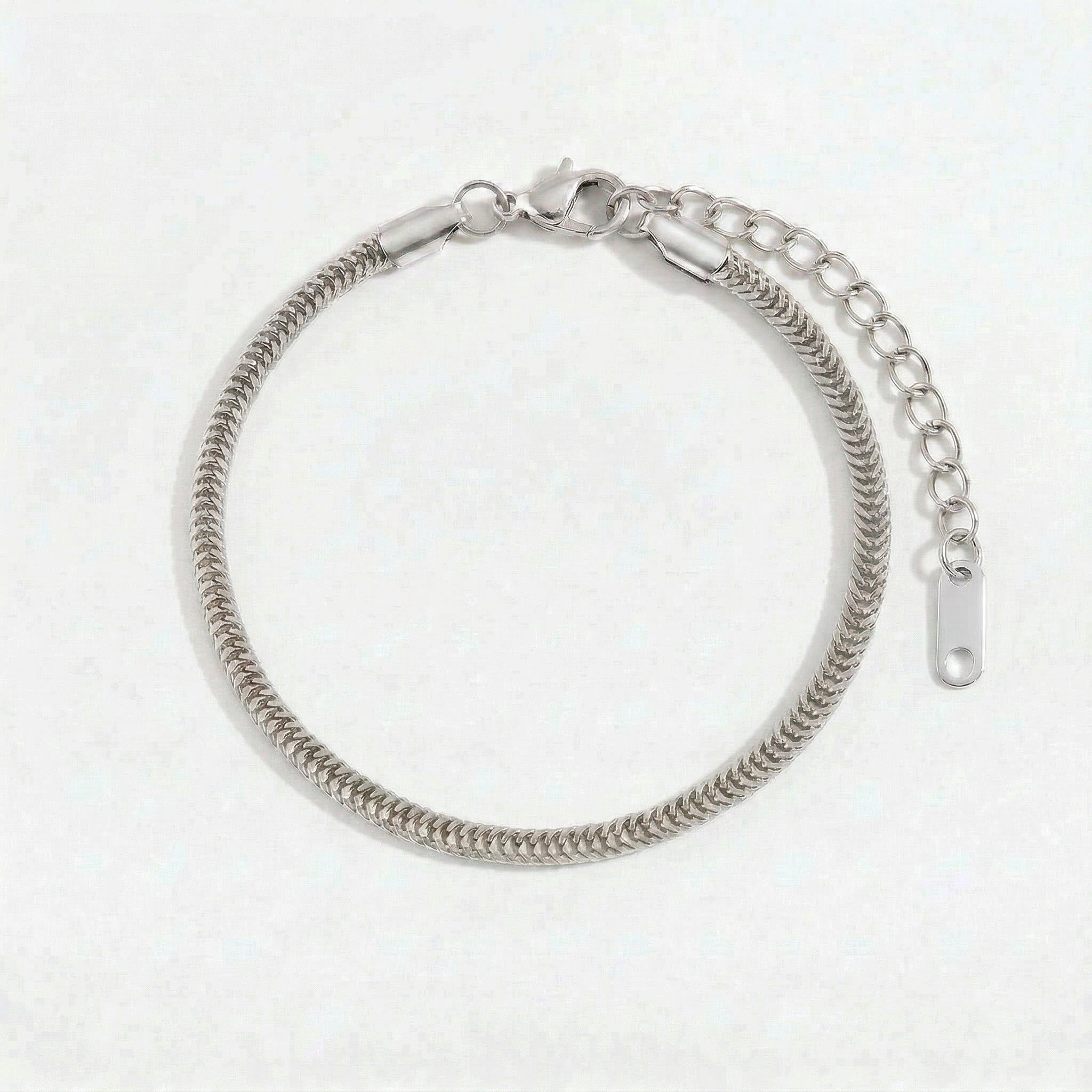 Classic Flettet Årmbånd Sølvfarvet