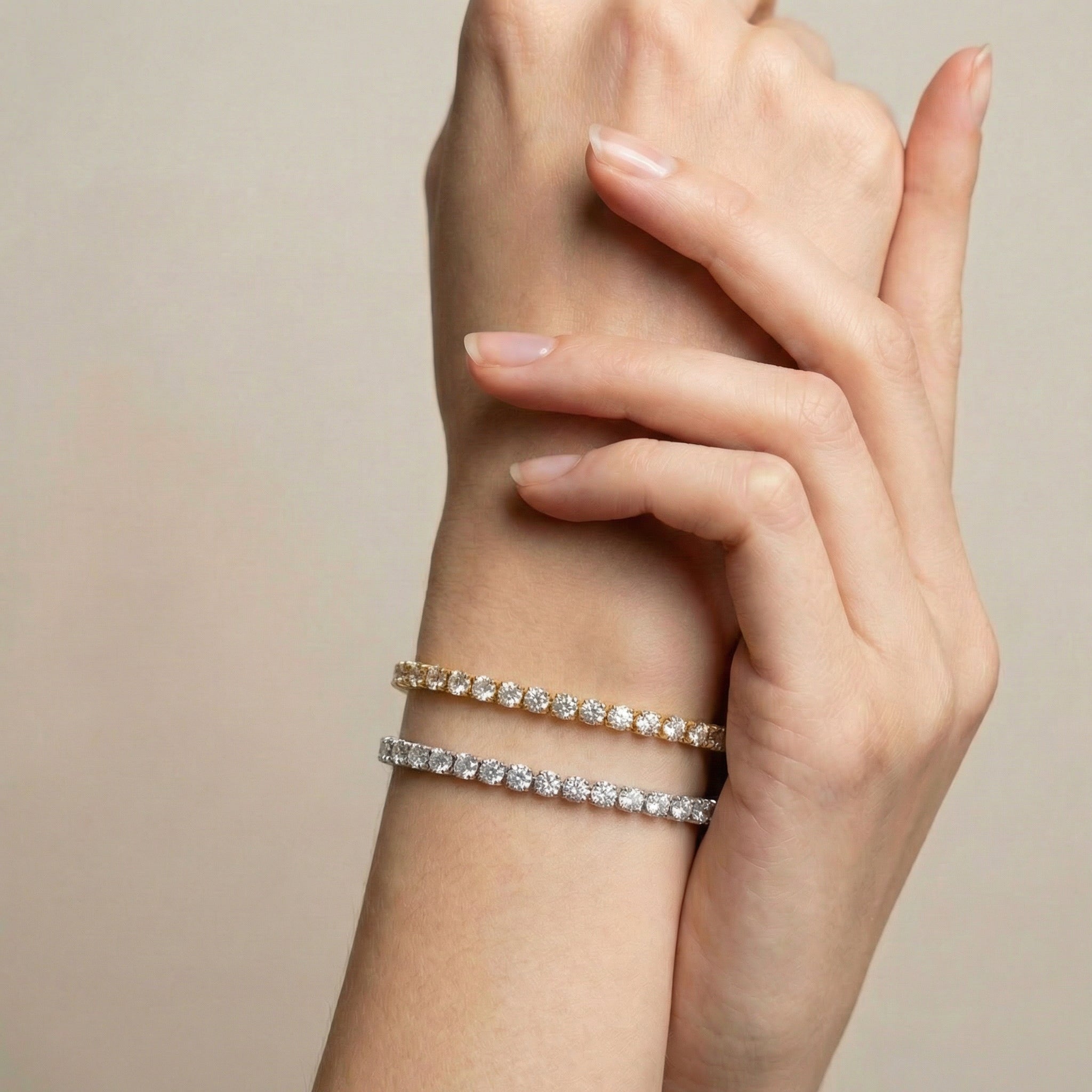 Classic Tennis Armbånd 3mm Guldbelagt