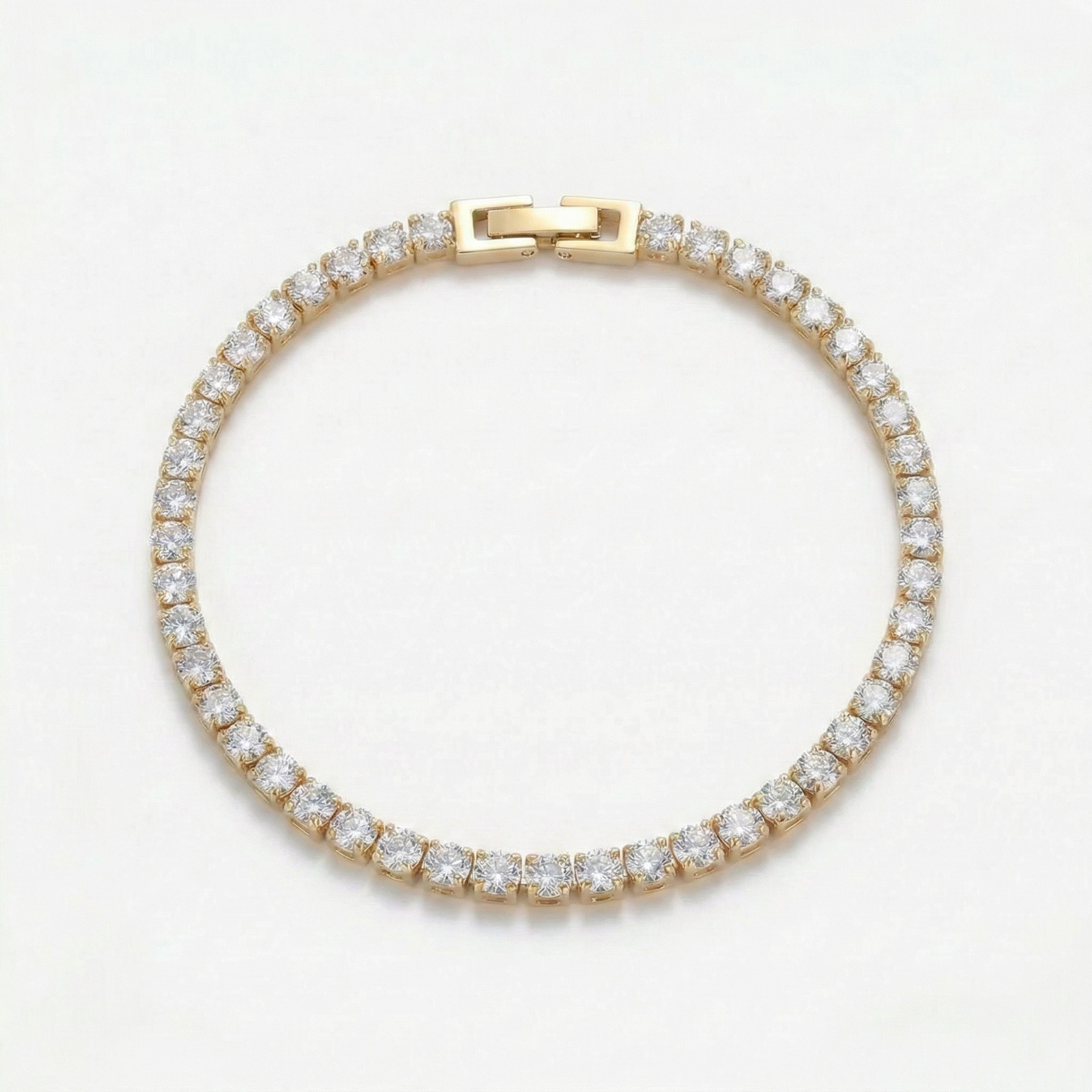 Classic Tennis Armbånd 3mm Guldbelagt