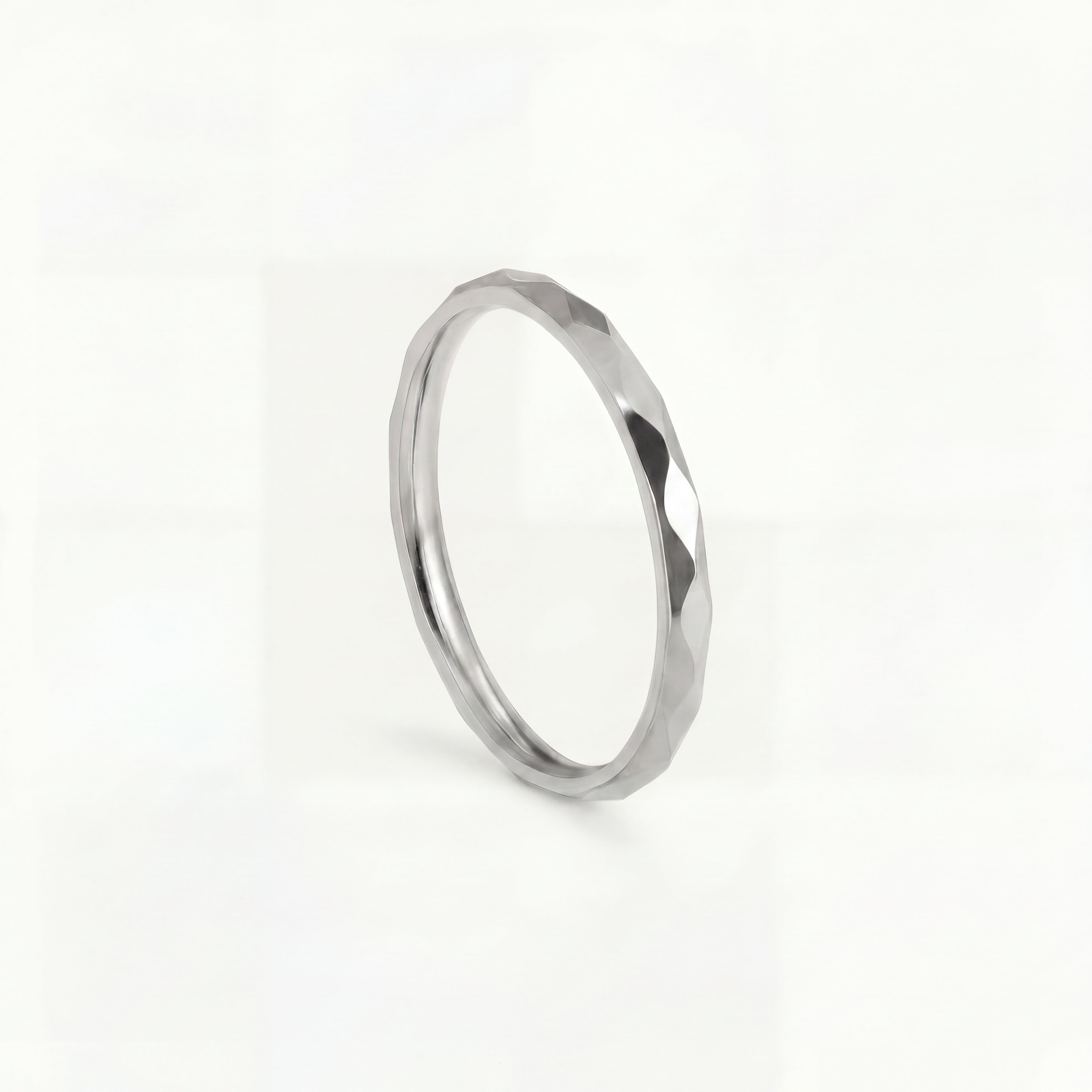 Prism Band Ring Sølvfarvet