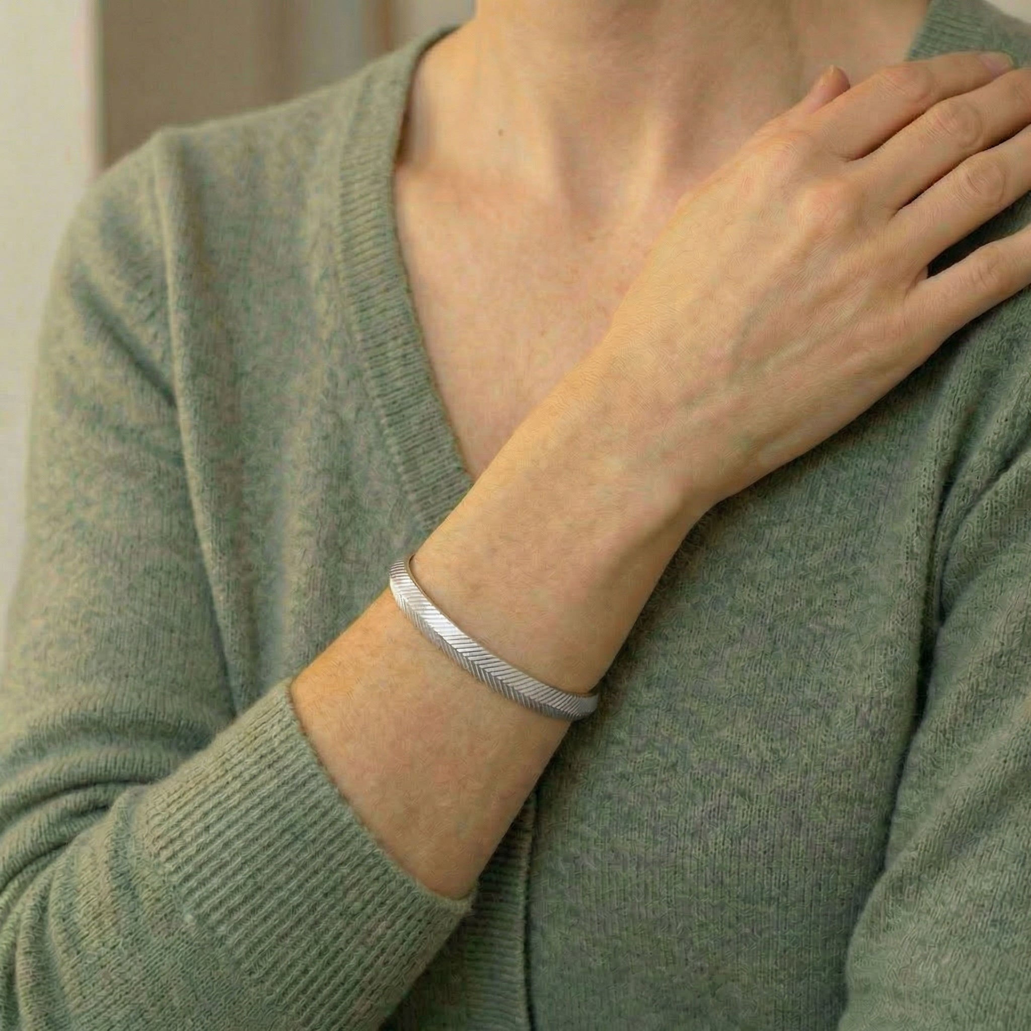 Sun Statement Bangle Sølvfarvet